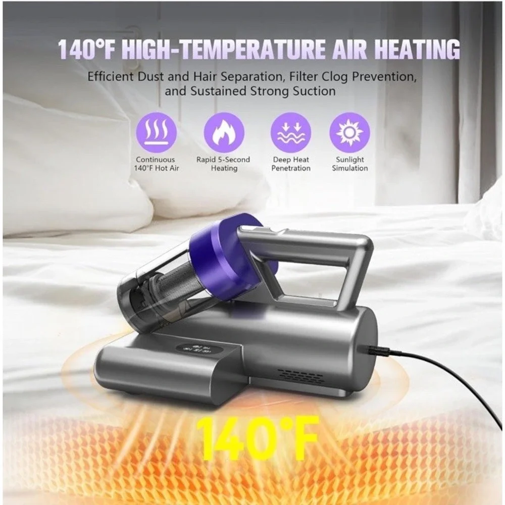 UZK MV11-01 Mattress Vacuum Cleaner, Corded, Light Purple MSRP: $250